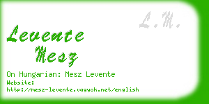 levente mesz business card